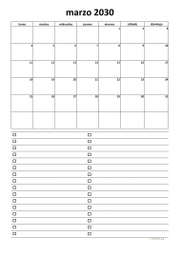 calendario marzo 2030 07