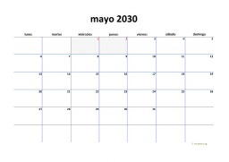 calendario mayo 2030 04