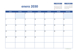 calendario mensual 2030 02