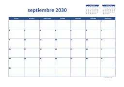 calendario septiembre 2030 02