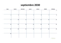 calendario septiembre 2030 04