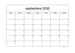 calendario septiembre 2030 05