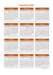 calendario anual 2031 06