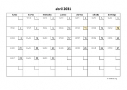 calendario abril 2031 01