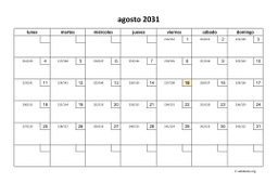 calendario agosto 2031 01
