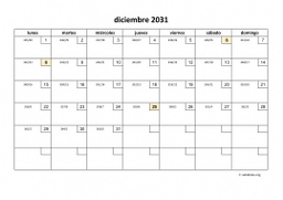 calendario diciembre 2031 01