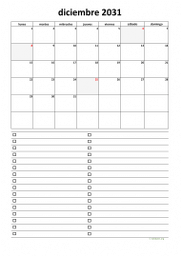 calendario diciembre 2031 07