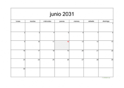 calendario junio 2031 05