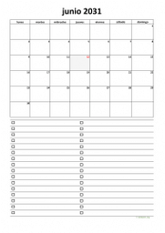 calendario junio 2031 07