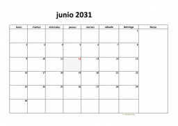 calendario junio 2031 08