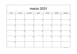 calendario marzo 2031 05
