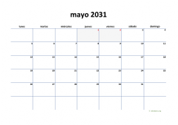 calendario mayo 2031 04