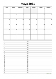 calendario mayo 2031 07