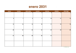 calendario mensual 2031 06