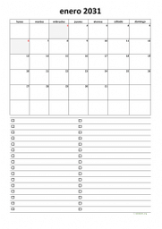 calendario mensual 2031 07