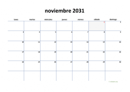 calendario noviembre 2031 04