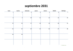 calendario septiembre 2031 04