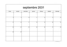 calendario septiembre 2031 05