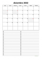 calendario diciembre 2032 07