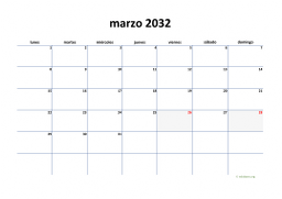 calendario marzo 2032 04