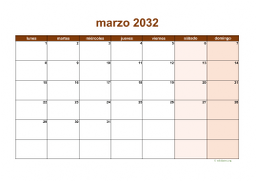 calendario marzo 2032 06
