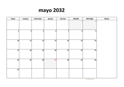 calendario mayo 2032 08