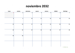 calendario noviembre 2032 04
