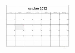calendario octubre 2032 05