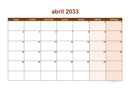 calendario abril 2033 06