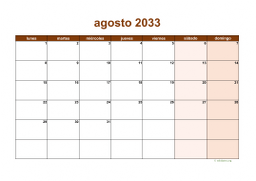 calendario agosto 2033 06