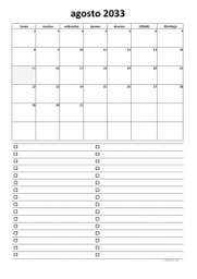 calendario agosto 2033 07