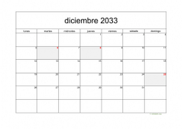 calendario diciembre 2033 05