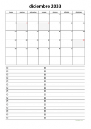 calendario diciembre 2033 07