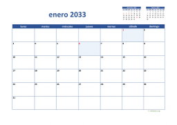 calendario enero 2033 02