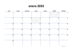 calendario enero 2033 04