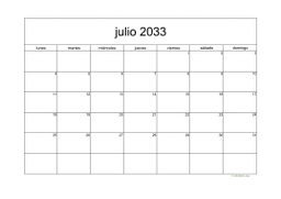 calendario julio 2033 05