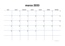 calendario marzo 2033 04