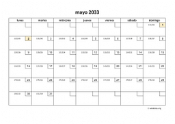 calendario mayo 2033 01