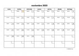 calendario noviembre 2033 01