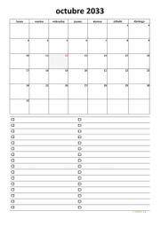 calendario octubre 2033 07