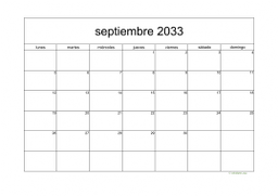 calendario septiembre 2033 05