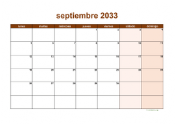 calendario septiembre 2033 06