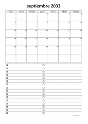 calendario septiembre 2033 07