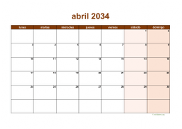 calendario abril 2034 06