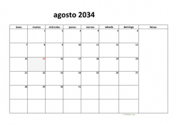 calendario agosto 2034 08