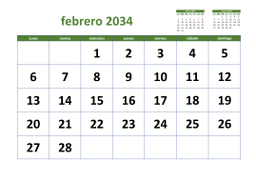 calendario febrero 2034 03