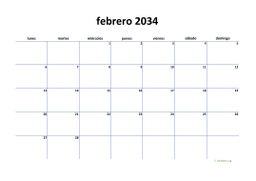 calendario febrero 2034 04