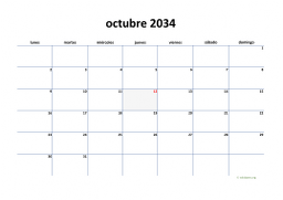 calendario octubre 2034 04