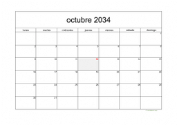 calendario octubre 2034 05