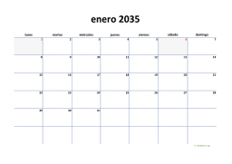 calendario enero 2035 04